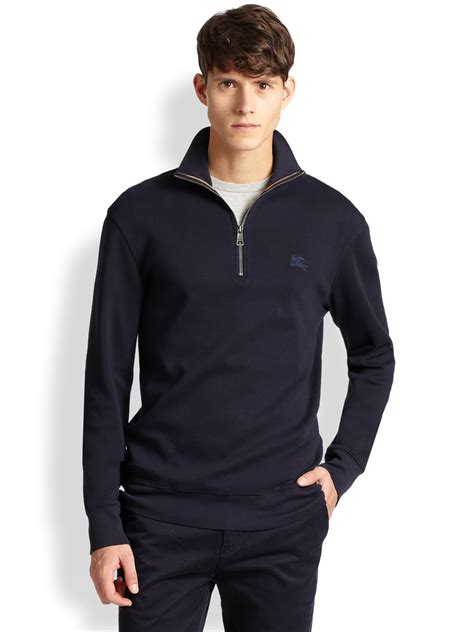 burberry brit admiral half zip pullover|Burberry Brit Admiral Half Zip Cotton Pullover Blue Large.